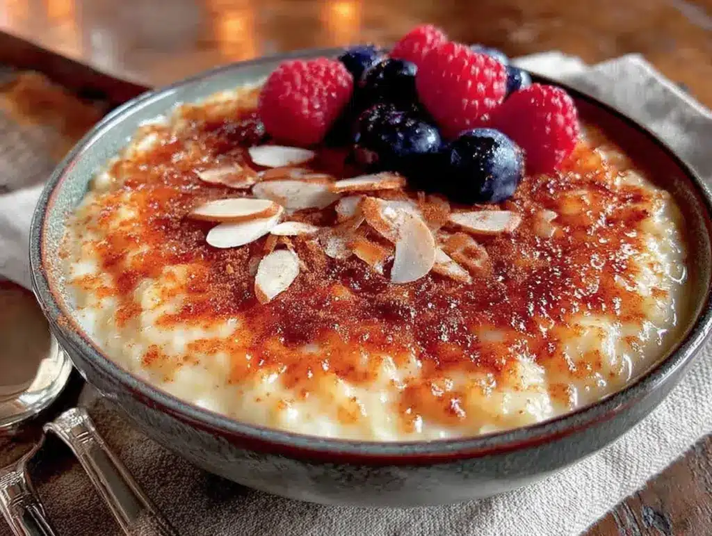 creamy rice pudding recipe - featured image