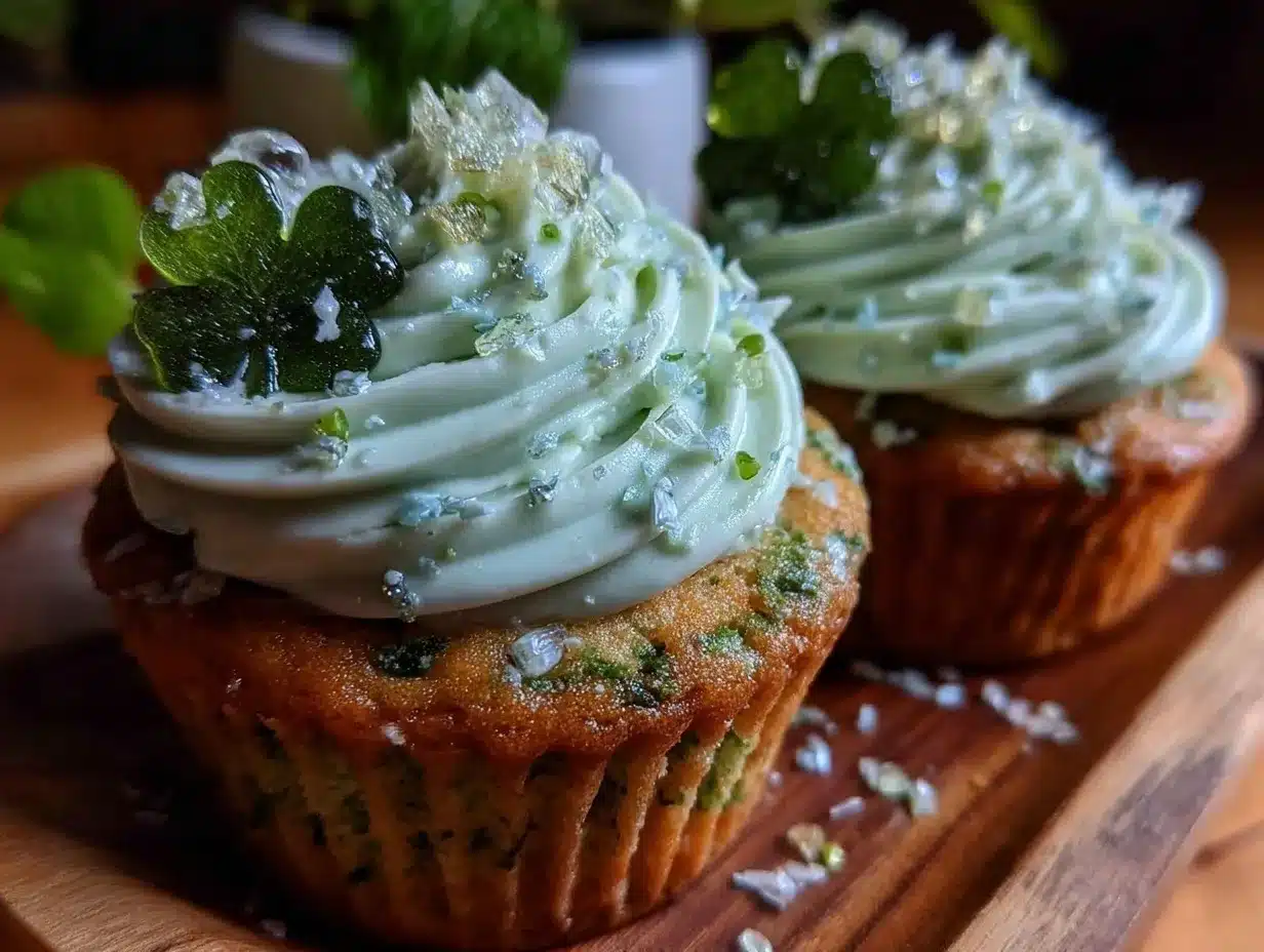 creamy Shamrock Shake cupcakes preparation steps