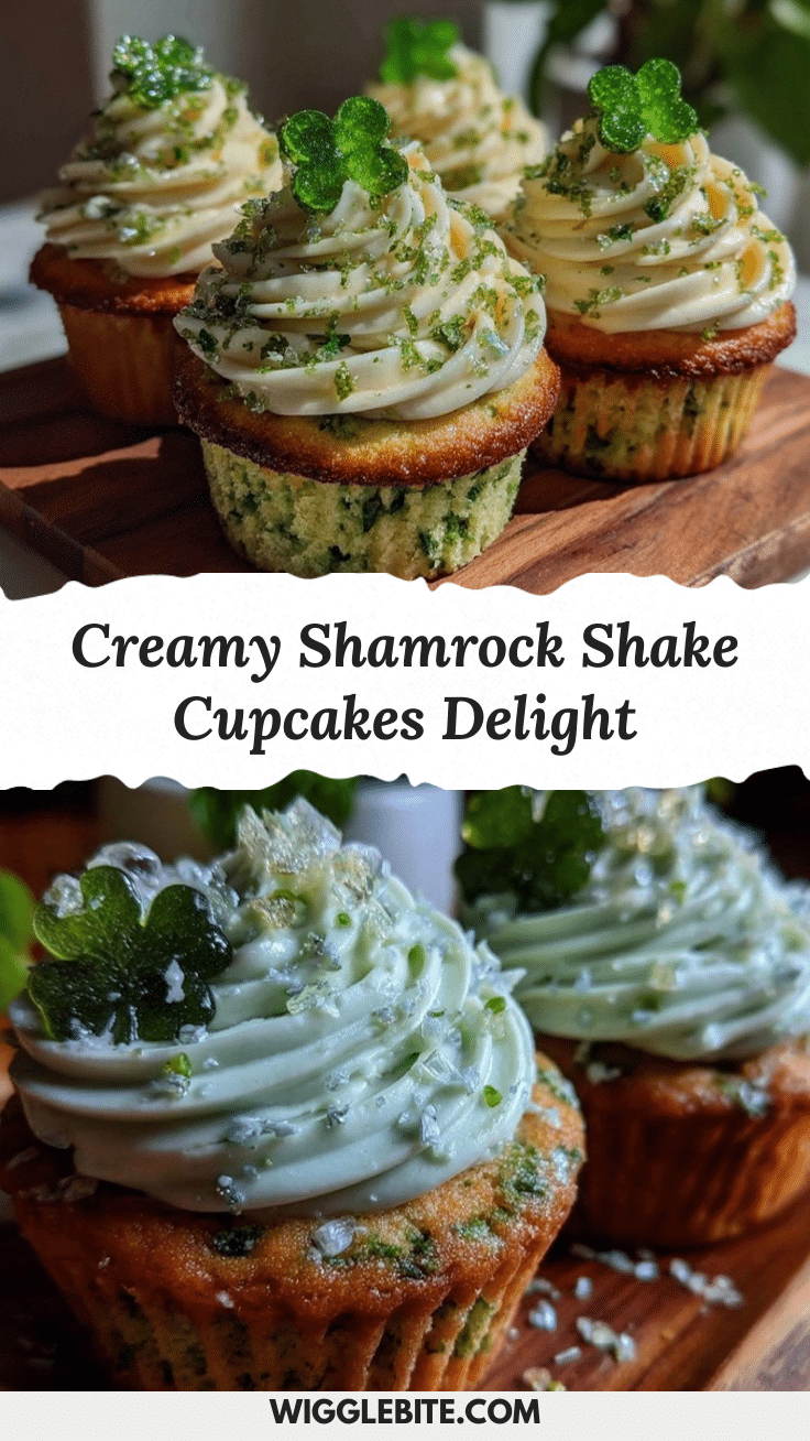creamy Shamrock Shake cupcakes recipe