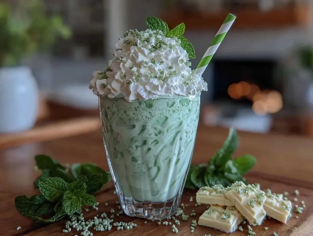 creamy shamrock shake recipe - featured image