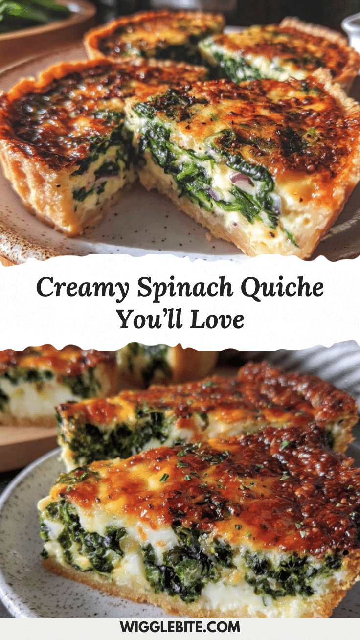 creamy spinach quiche recipe