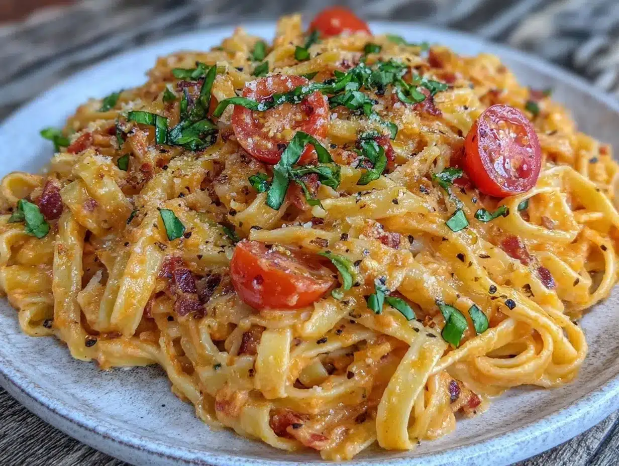 creamy tomato cream sauce pasta preparation steps