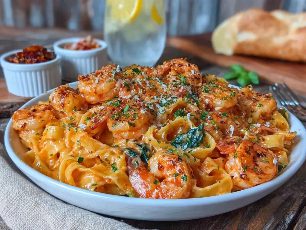 Creamy Tuscan Shrimp Pasta - featured image