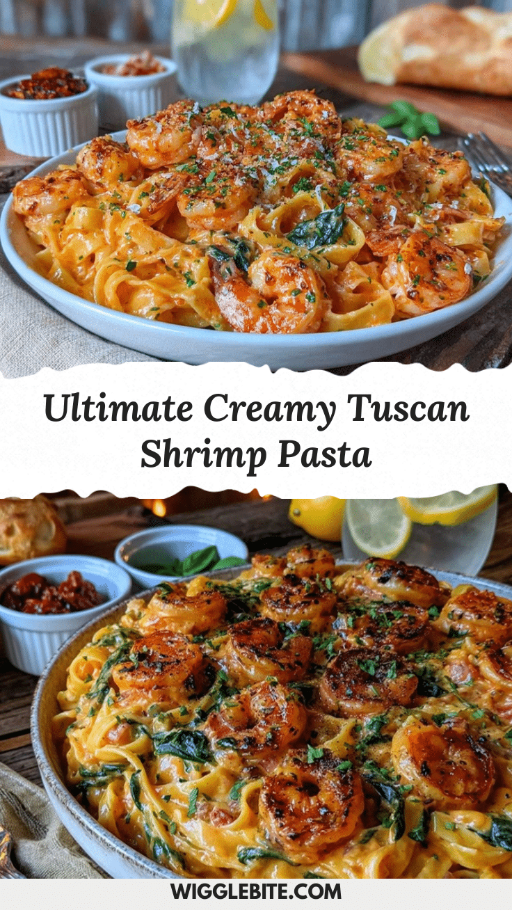 Creamy Tuscan Shrimp Pasta recipe