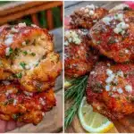 crispy air fryer chicken thighs - featured image