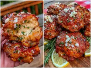 crispy air fryer chicken thighs - featured image