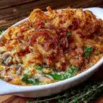 crispy classic green bean casserole - featured image