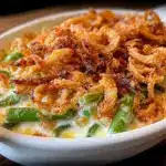 crispy classic green bean casserole - featured image