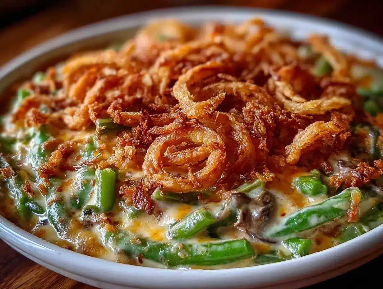 crispy classic green bean casserole preparation steps