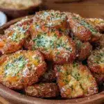 crispy garlic parmesan roasted potatoes - featured image