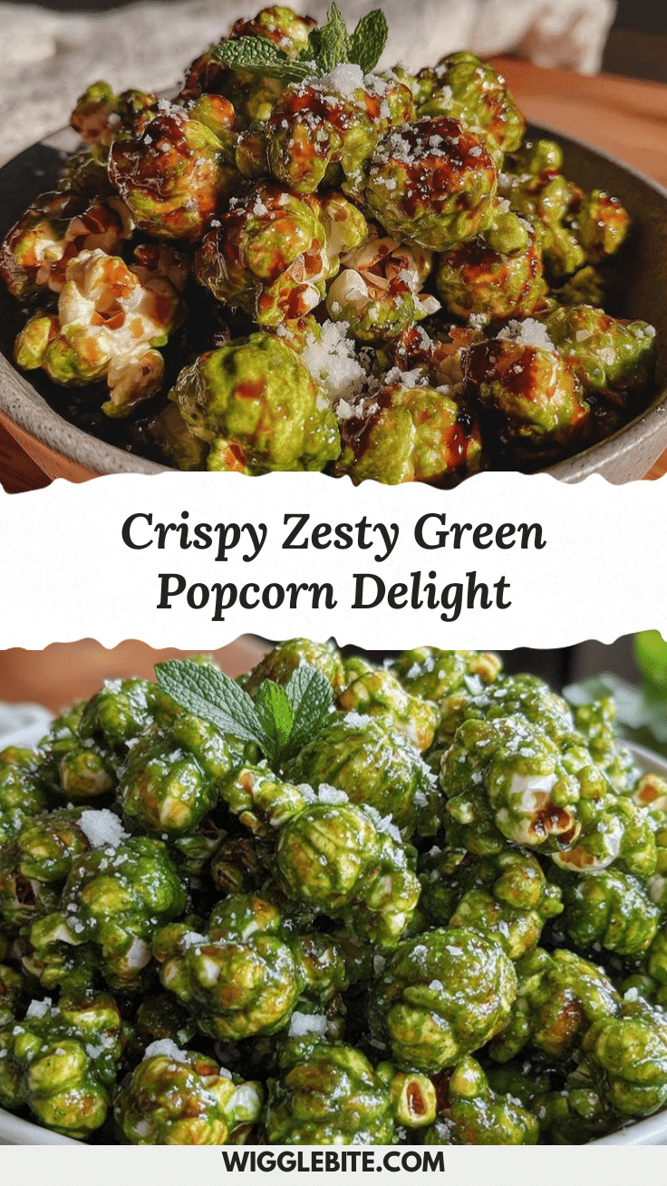 crispy green popcorn with matcha and mint recipe