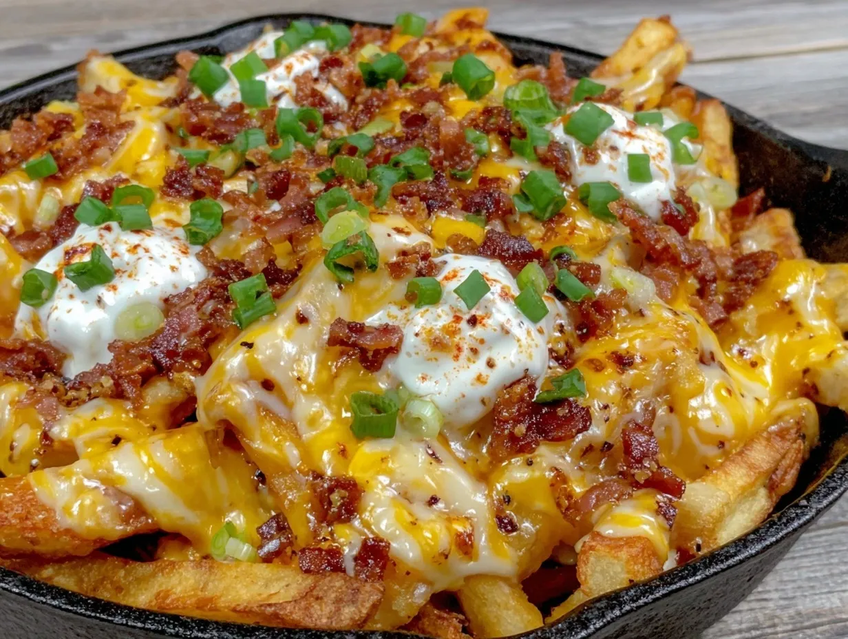 crispy loaded fries preparation steps