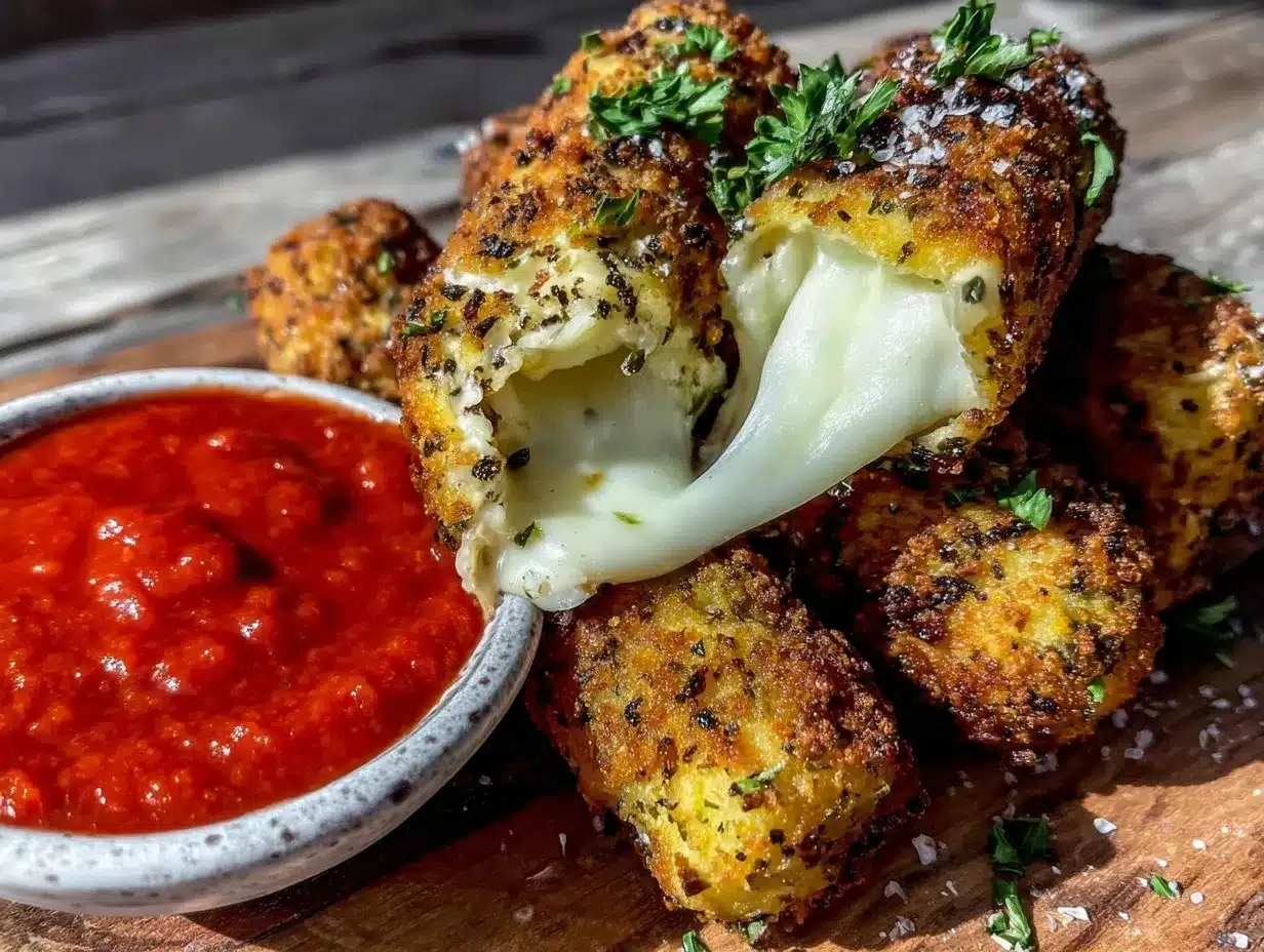 crispy mozzarella sticks preparation steps