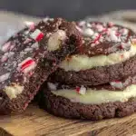 crispy peppermint bark cookies - featured image