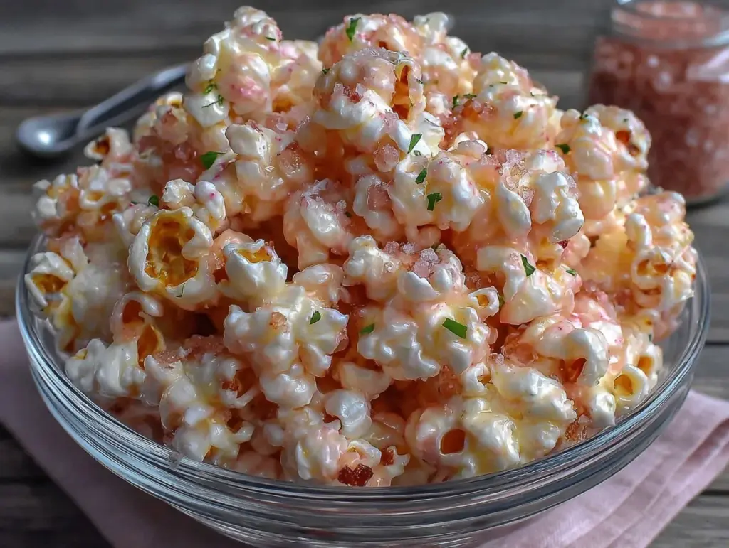 crispy pink popcorn recipe - featured image