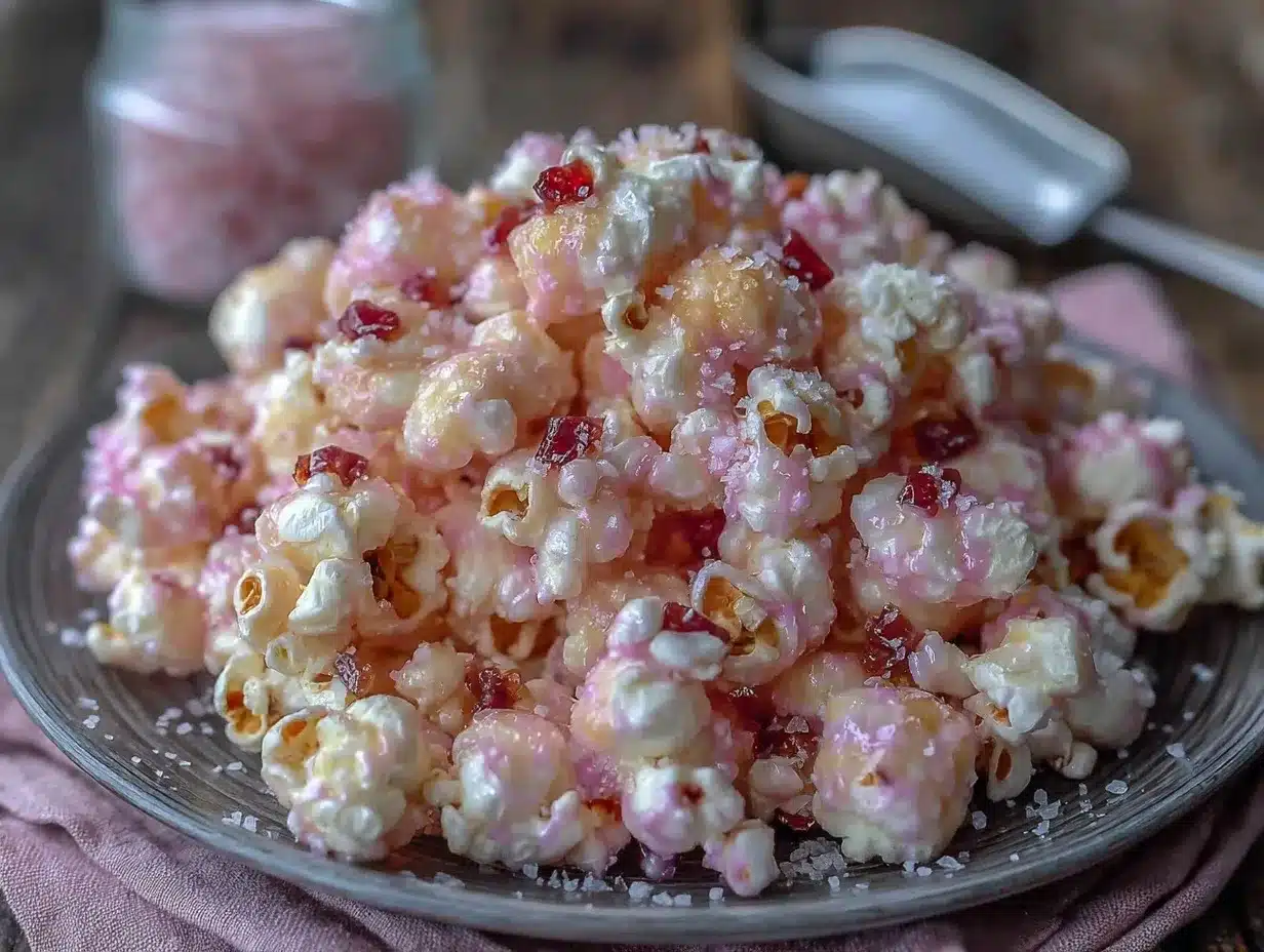 crispy pink popcorn recipe preparation steps