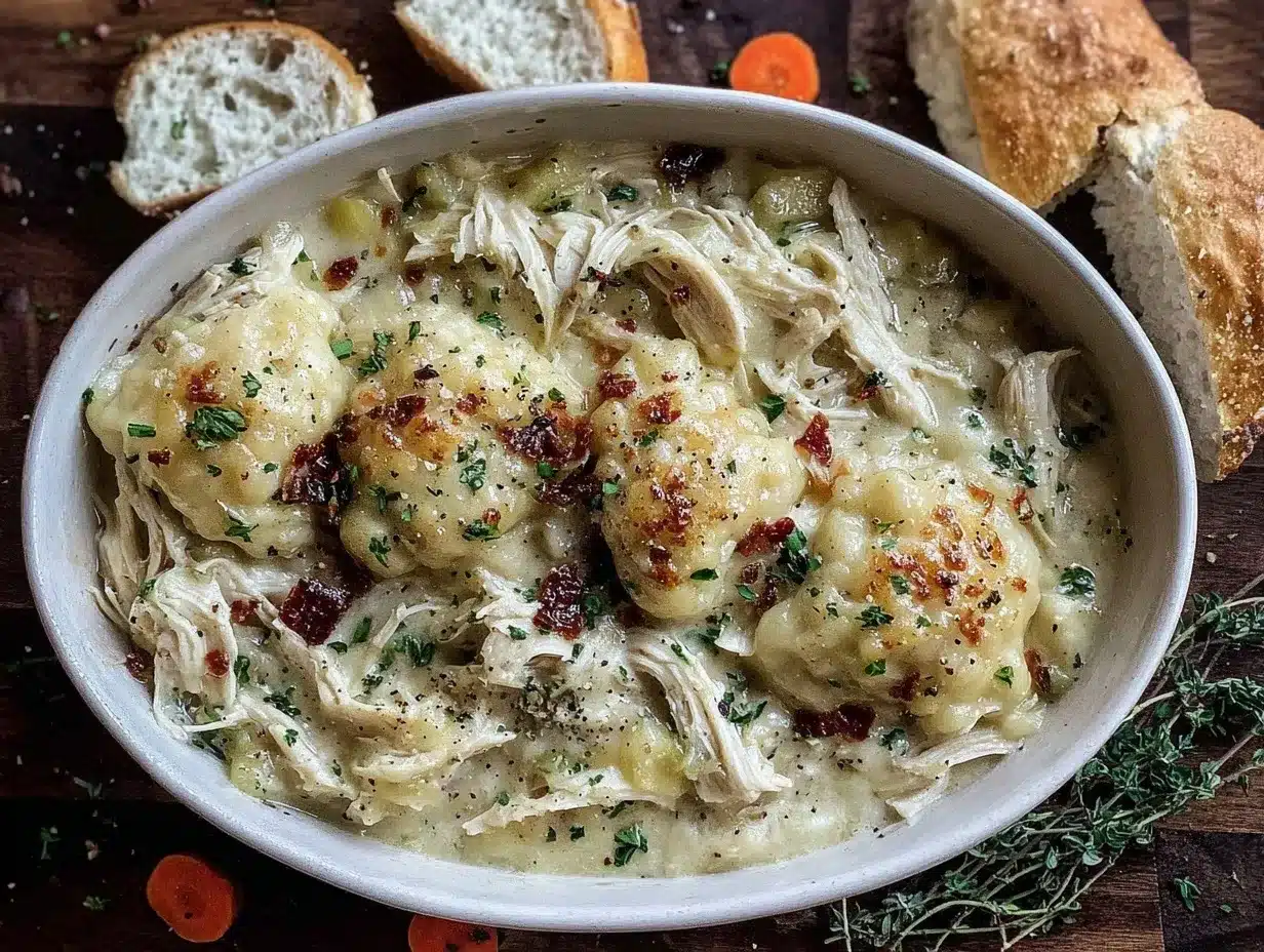 crockpot chicken and dumplings preparation steps