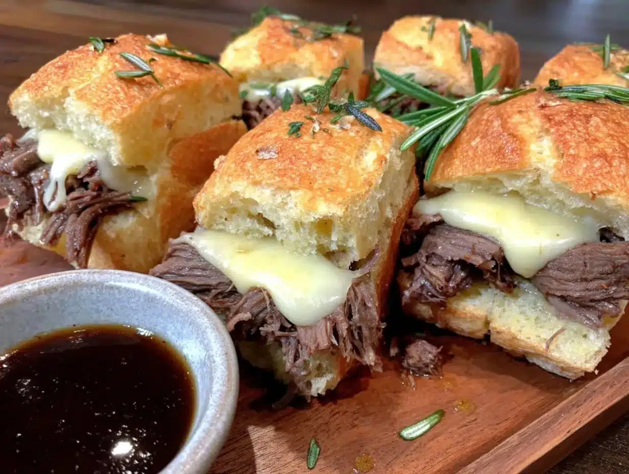 Crockpot French Dip Sandwiches preparation steps