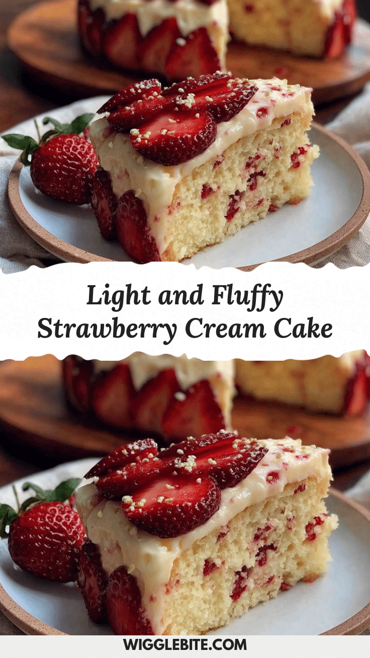 fluffy strawberry cream cake recipe