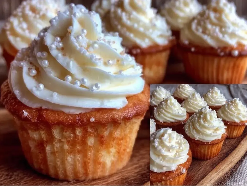 fluffy vanilla cupcakes recipe - featured image
