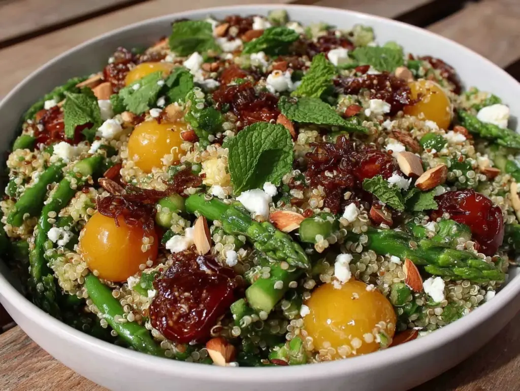 fresh spring quinoa salad - featured image