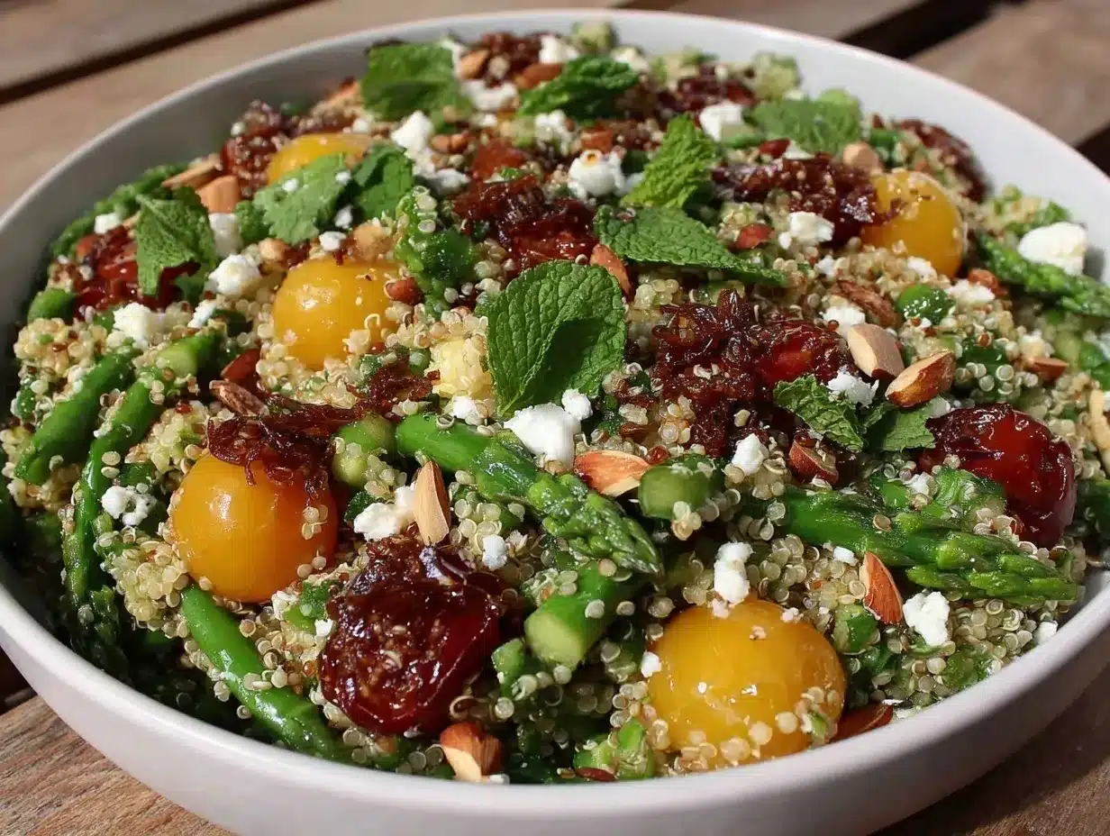 fresh spring quinoa salad preparation steps