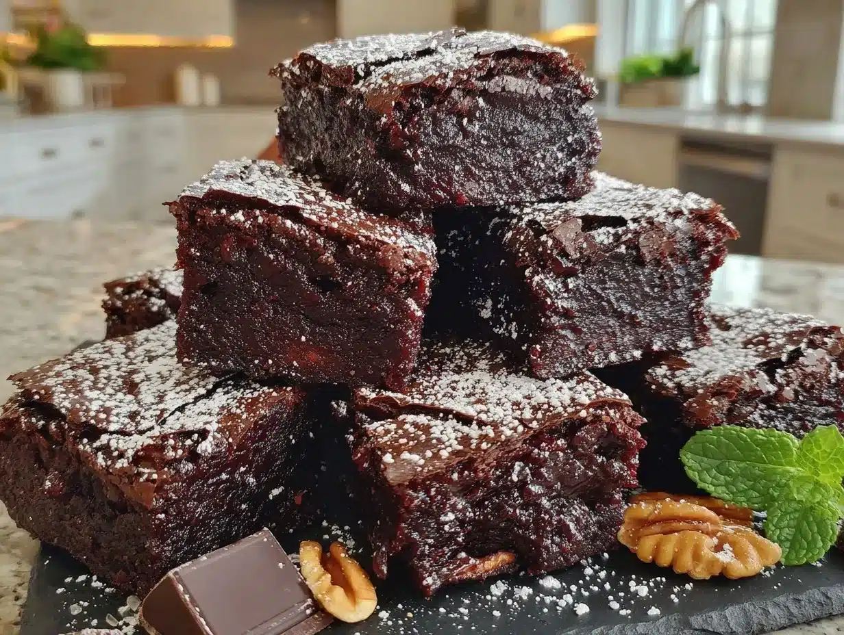 fudgy homemade brownies preparation steps