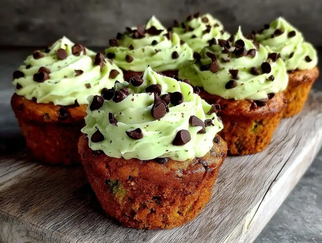 fudgy mint chocolate chip cupcakes preparation steps