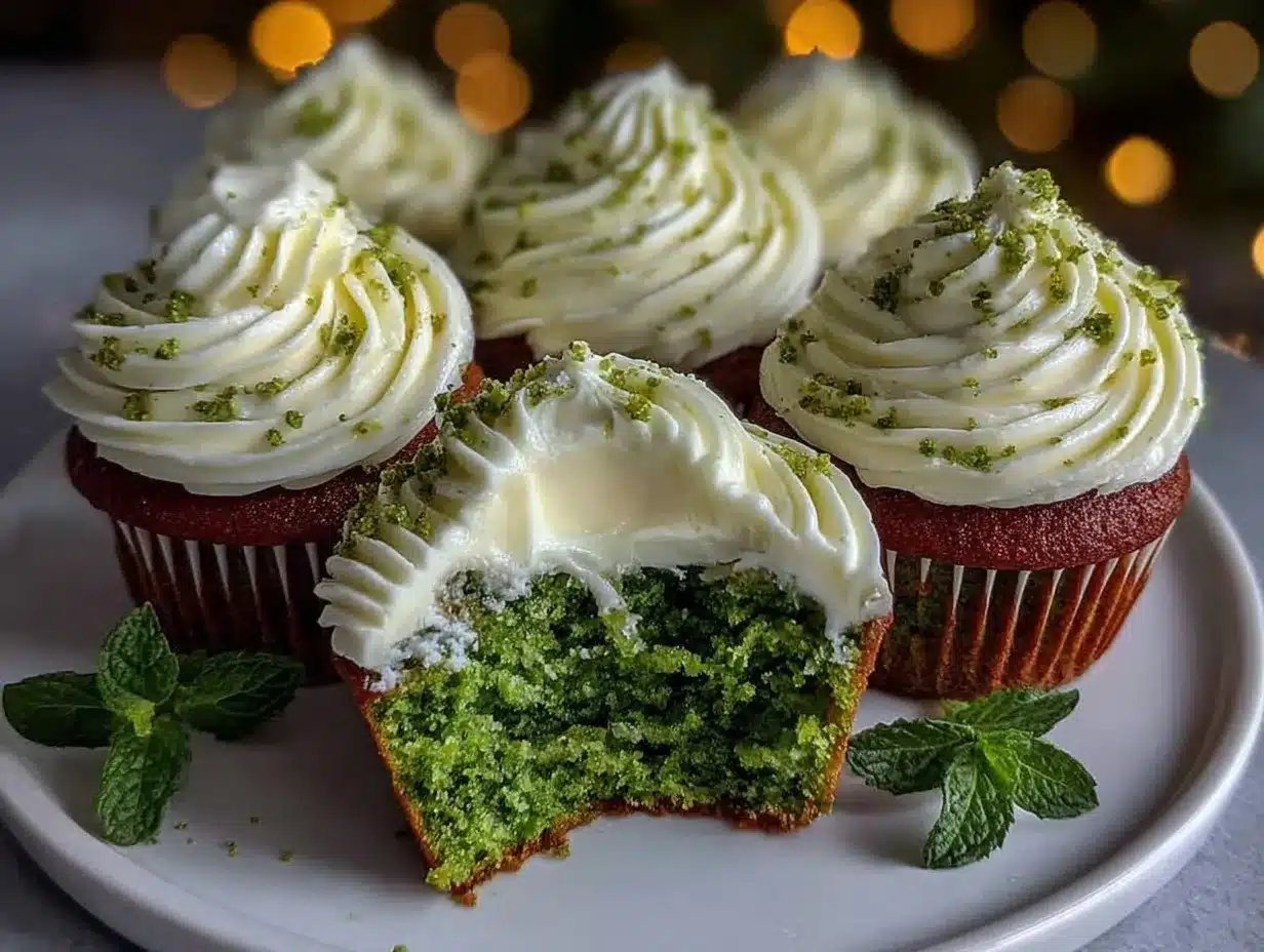 Green Velvet Cupcakes preparation steps