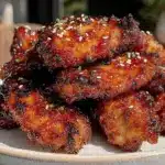 Honey Sriracha Glazed Chicken Wings - featured image