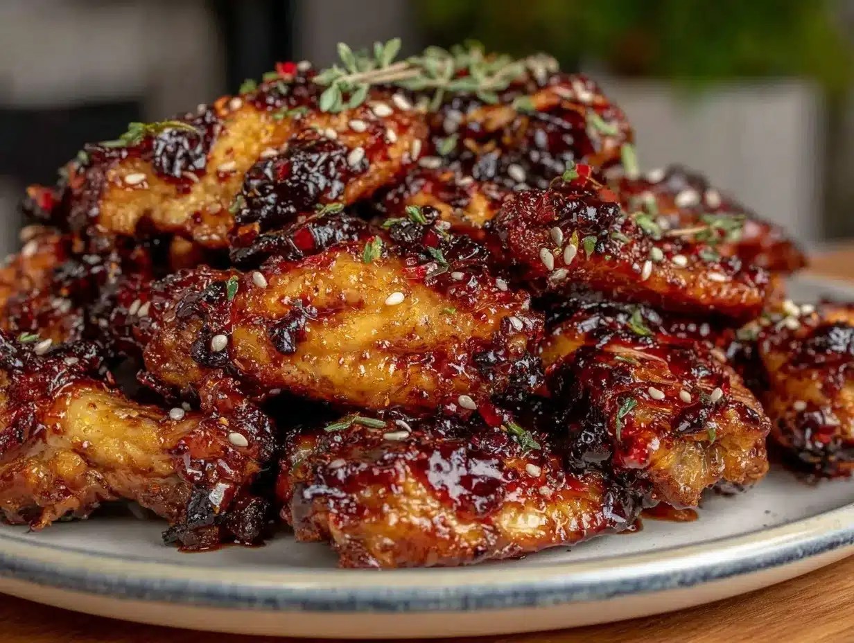 Honey Sriracha Glazed Chicken Wings preparation steps