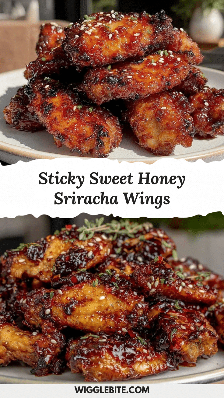 Honey Sriracha Glazed Chicken Wings recipe