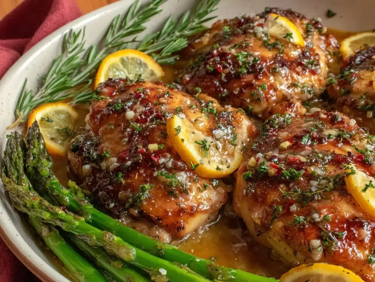 lemon butter chicken with asparagus preparation steps