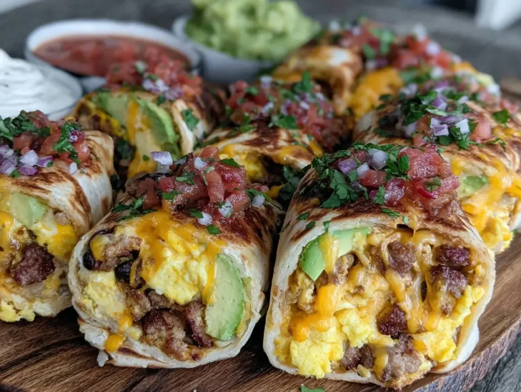 loaded breakfast burritos - featured image