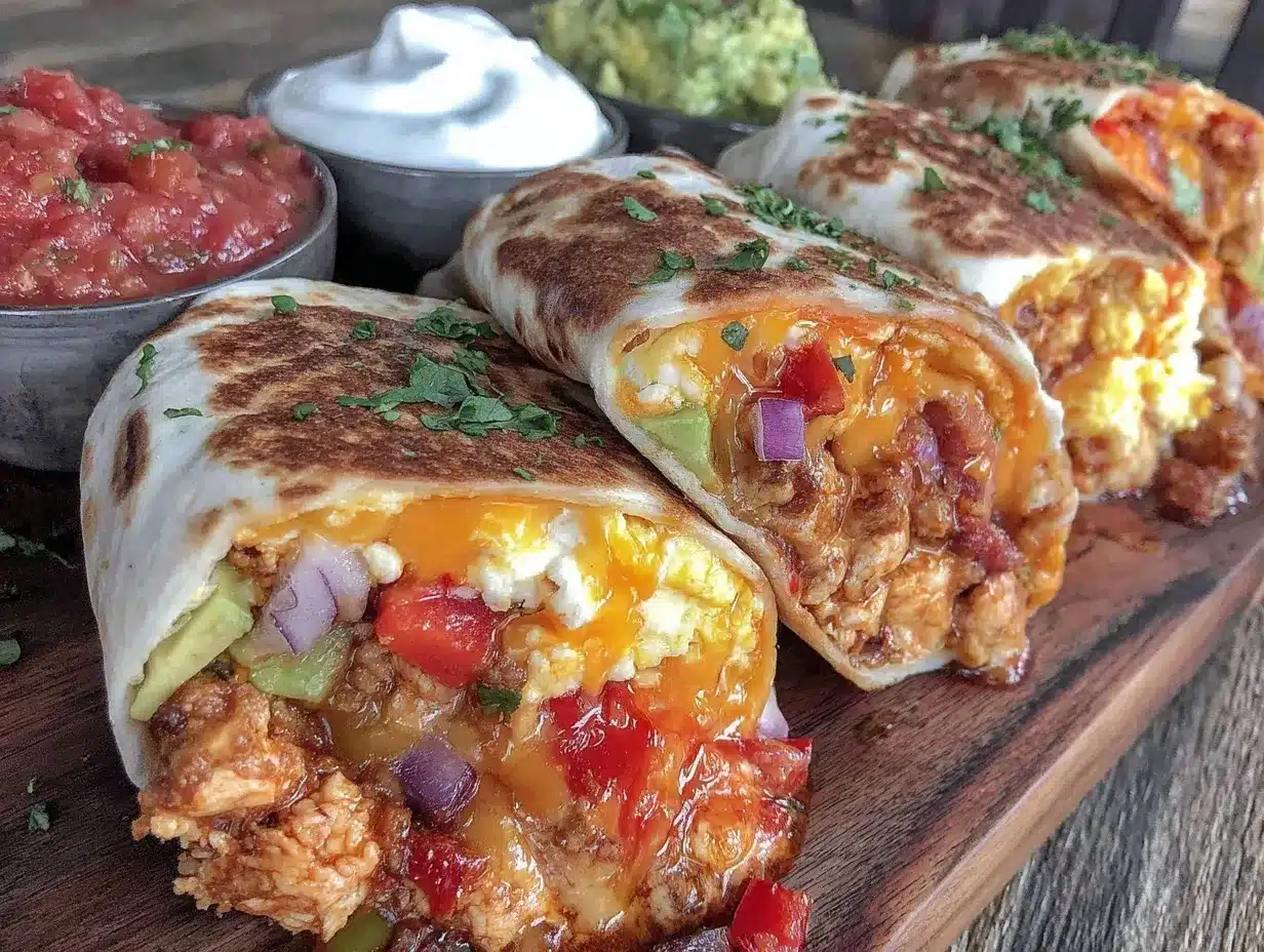 loaded breakfast burritos preparation steps