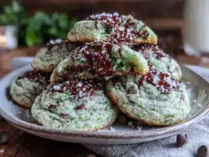 mint chocolate chip cookies - featured image