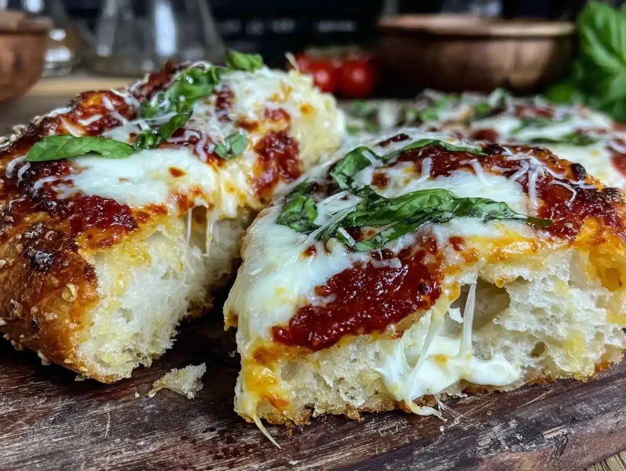 Perfect Crispy Margherita Pizza preparation steps