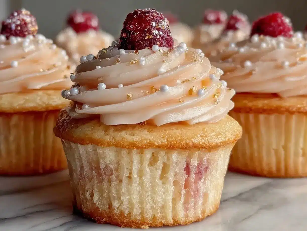 Pink Champagne Cupcakes preparation steps