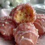 pink champagne truffles - featured image