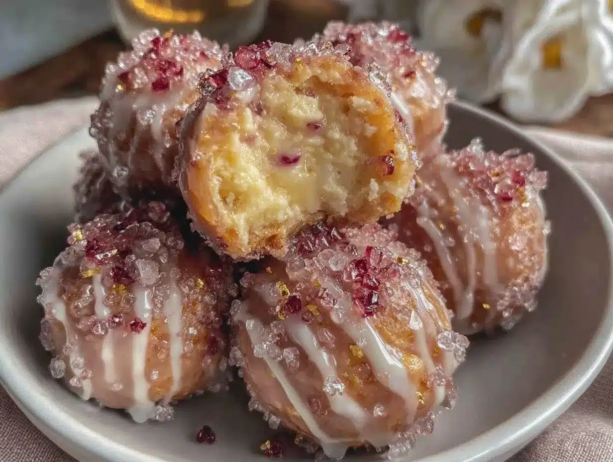 pink champagne truffles preparation steps