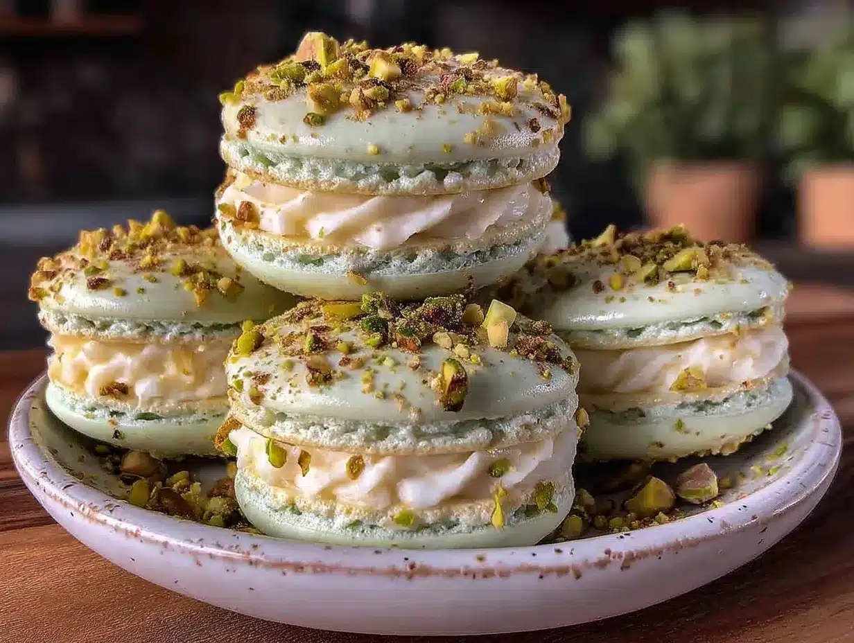 pistachio macarons recipe preparation steps