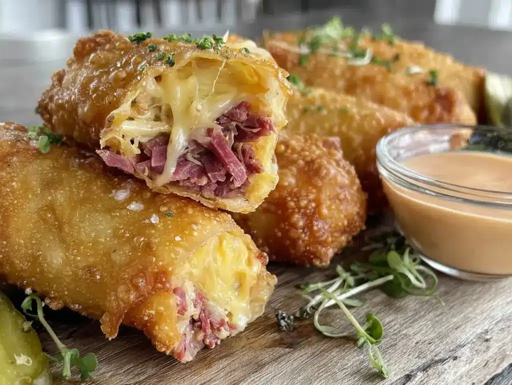 Reuben egg rolls - featured image
