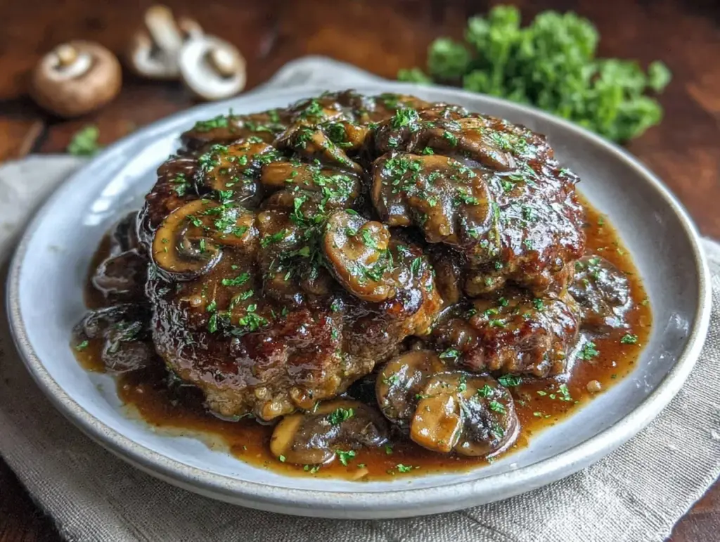 Salisbury steak with mushroom gravy - featured image