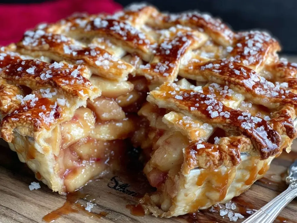 salted caramel apple pie - featured image