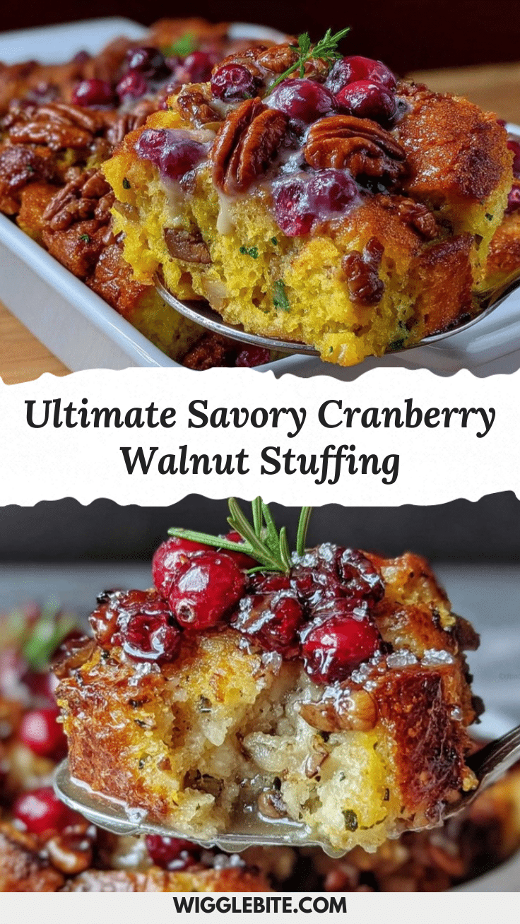savory cranberry walnut stuffing recipe