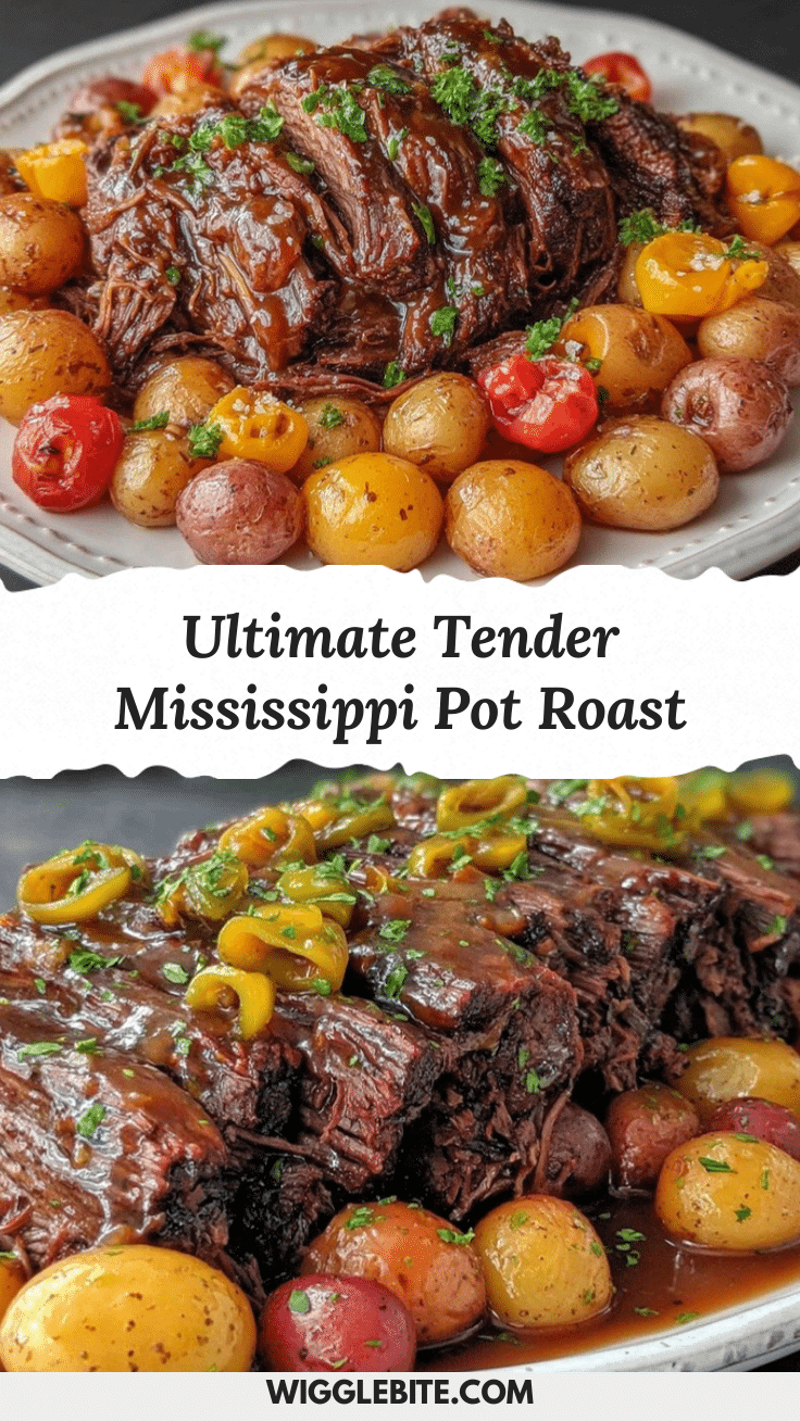 Slow Cooker Mississippi Pot Roast recipe