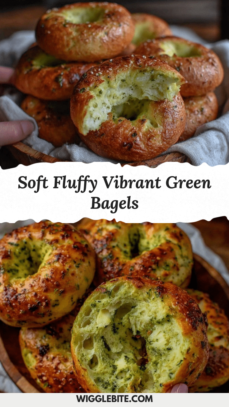soft fluffy green bagels recipe