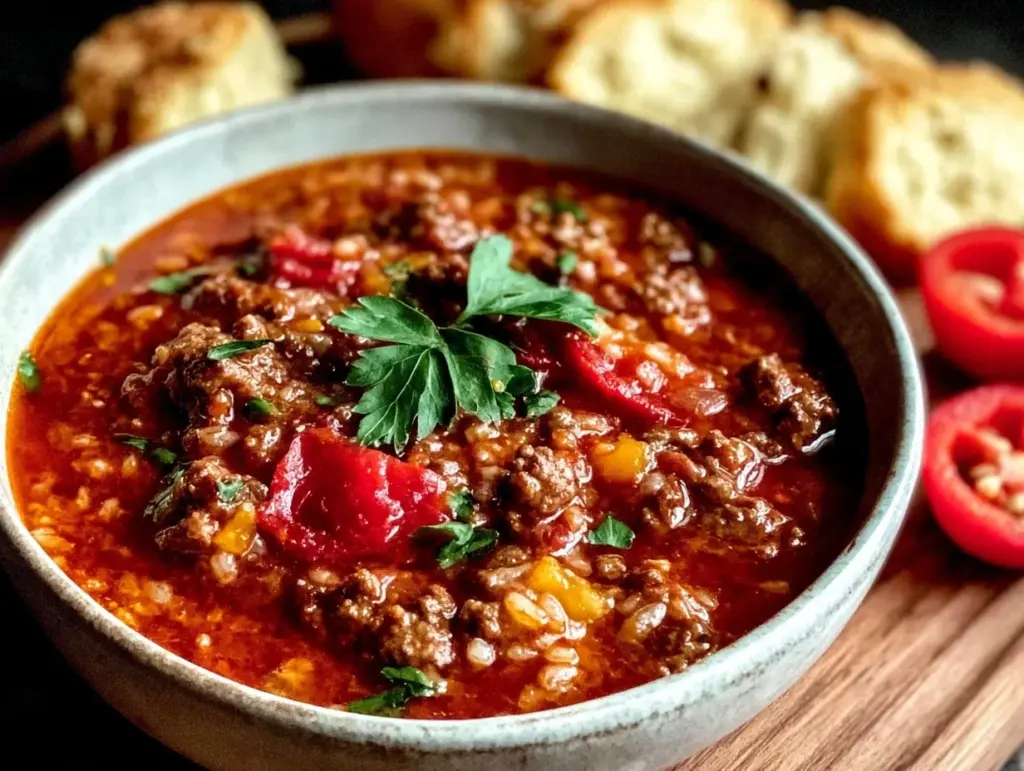 stuffed pepper soup - featured image