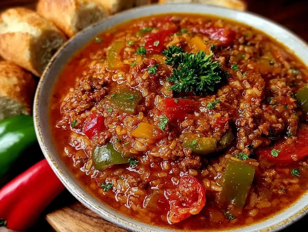 stuffed pepper soup preparation steps