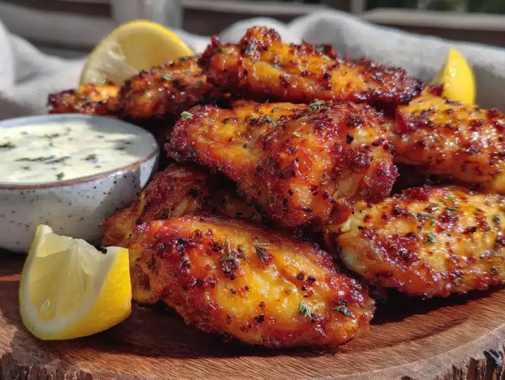 air fryer lemon pepper wings - featured image